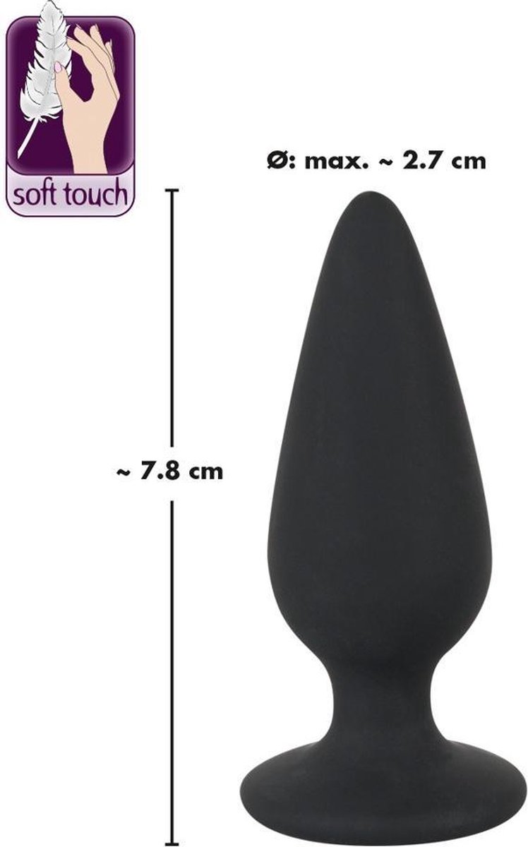 Goedkoopste Black Velvets – Siliconen Anaalplug 40 gram voor Sluitspier Training ook voor Beginners – Zwart