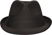 Zwart trilby hoedje/gleufhoed voor volwassenen - Gleufhoeden - Partyhoeden - Verkleed hoedjes