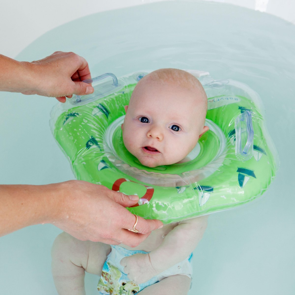 veelbelovend Voorbeeld optie BabyFloat ® - CE Goedgekeurde Zwemband Baby Nek - Baby Swimmer - Groen |  bol.com