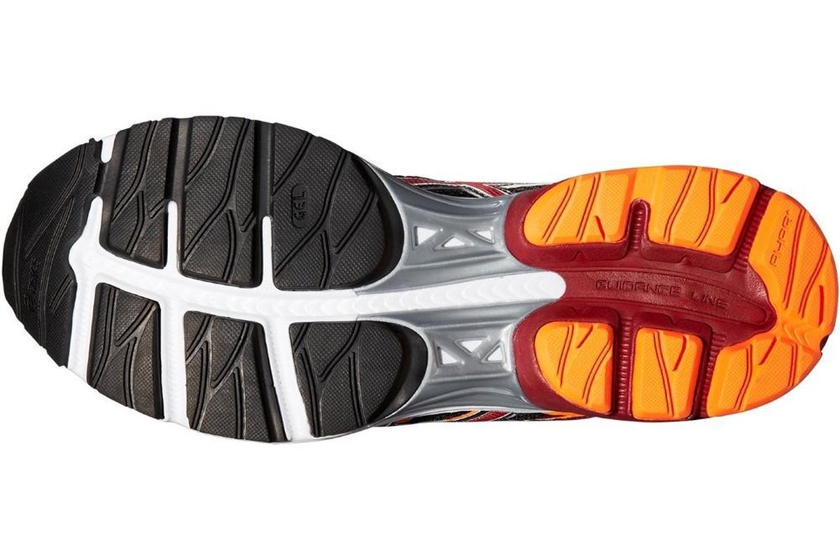 Asics Gel-Pulse 7 Loopschoenen - Maat 42.5 - Mannen -  zwart/rood/oranje/zilver | bol.com