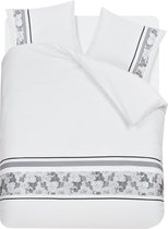 Housse de couette Sabra - Blanc - Broderie fantaisie