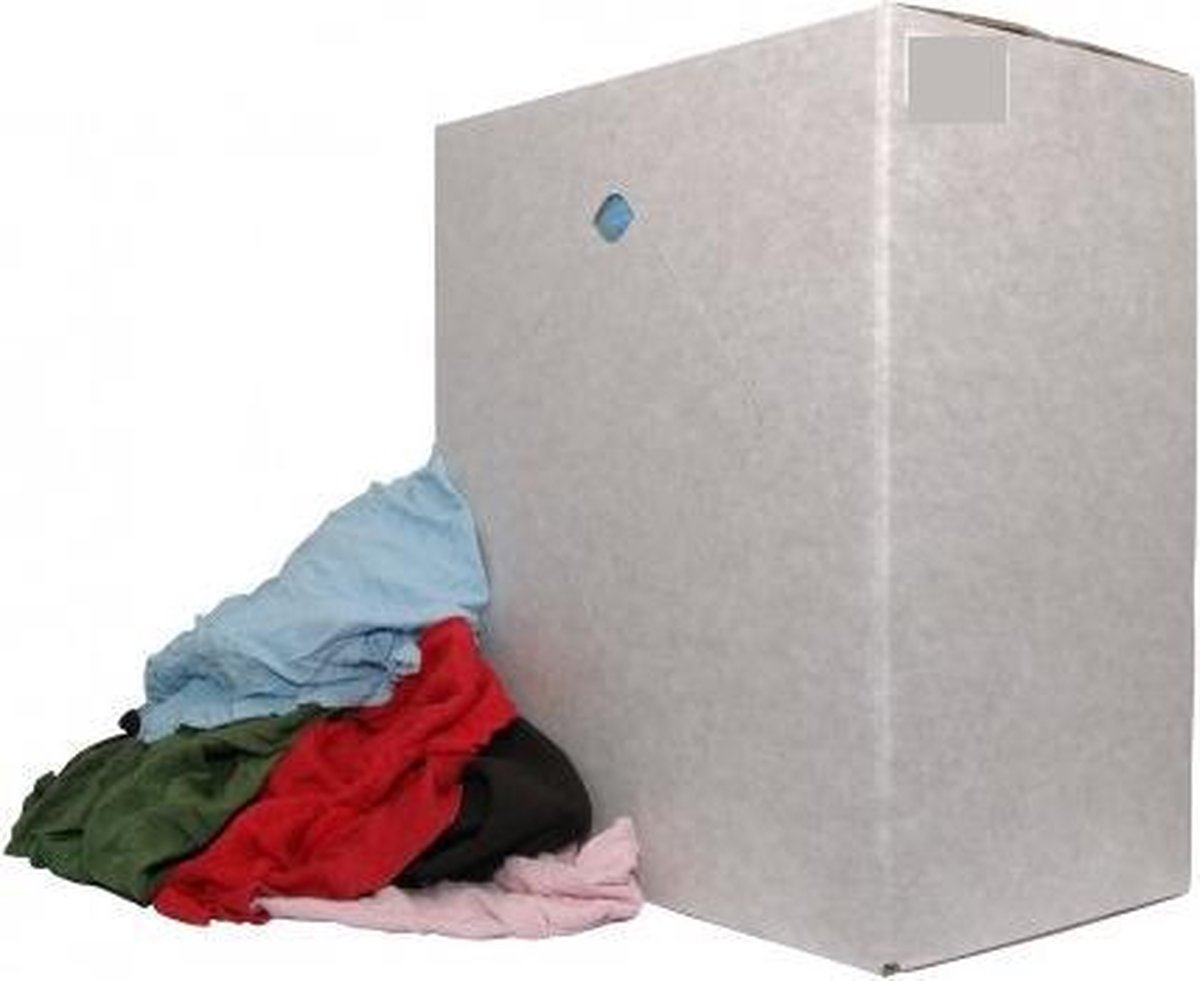 Poetsdoek Bont Tricotdoos - poetslappen-interlock poetslappen- 10kg - 00200N10D