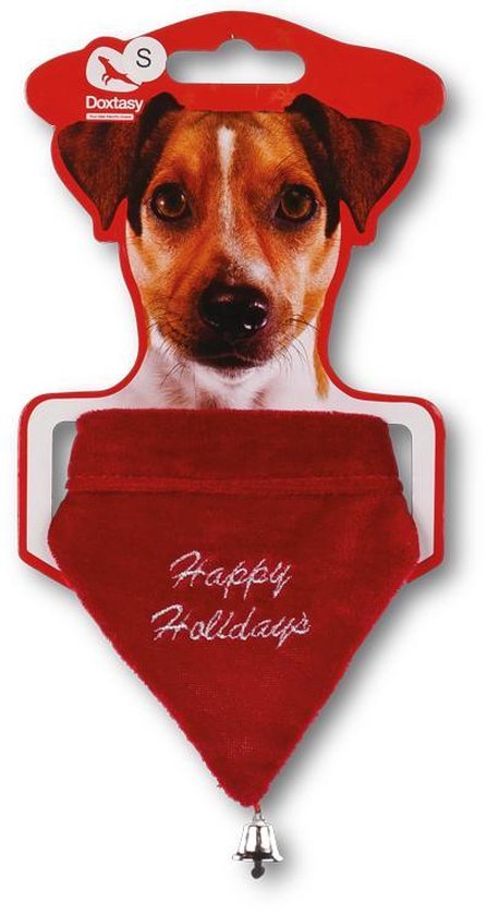 helaas Ambacht faillissement Honden Bandana Kerst 'Happy Holidays' - Dierenkleding - Rood - S | bol.com
