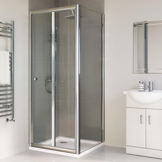 Douchecabine Vierkant Vouwdeur Economic 4 mm Glas 90 x 90 cm