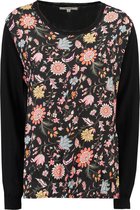 Garcia Meisjes Zwarte trui met print - black - Maat S