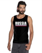 Zwart Rusland supporter singlet shirt/ tanktop heren M