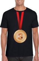 Bronzen medaille kampioen shirt zwart heren M