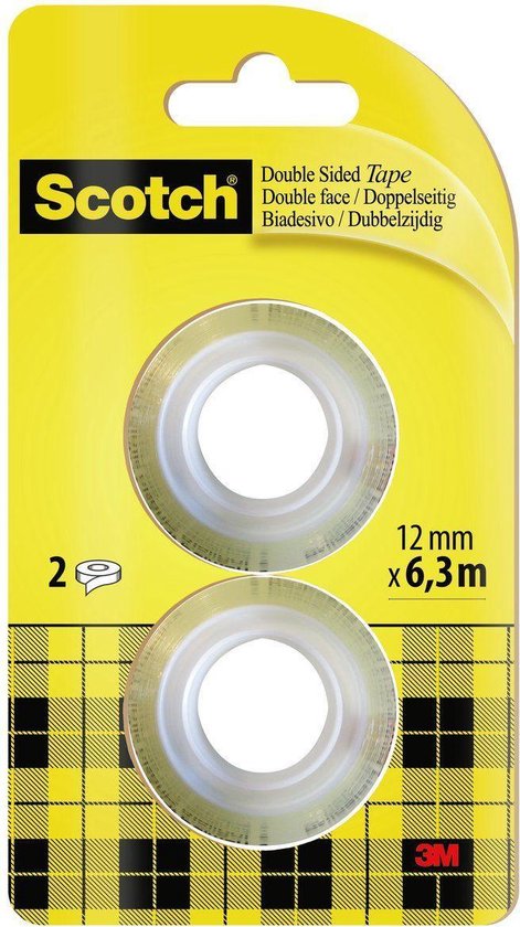 Scotch - Rouleau double Face adhesif - 12 mm x 6 m