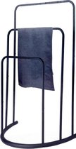 Made4Home® Handdoekrek vrijstaand - Zwart metaal - Vrijstaand - 3 roedes - H.75cm x B.49.5cm