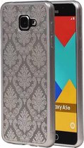 TPU Paleis 3D Back Cover for Galaxy A5 (2016) A510F Zilver