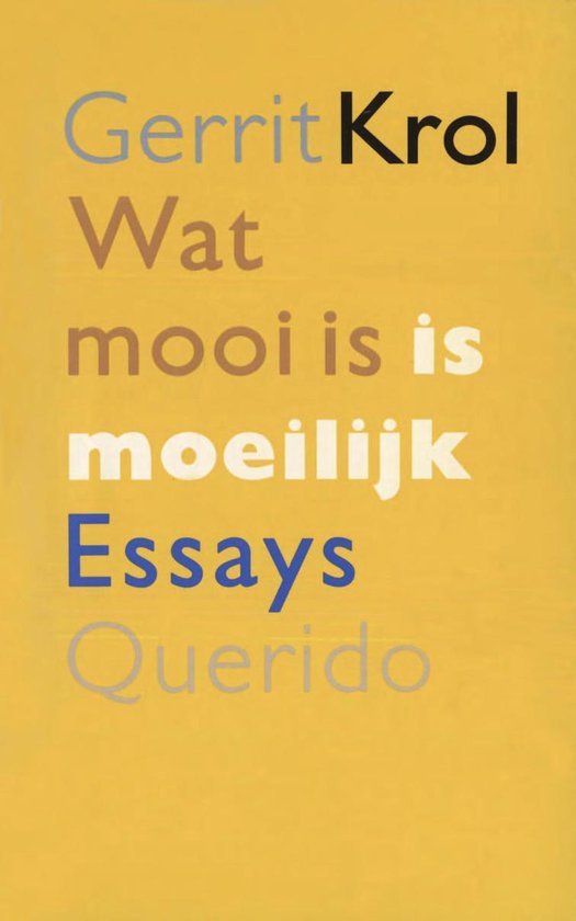 Wat mooi is is moeilijk - cover