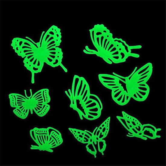 LeuksteWinkeltje Glow in the dark Vlinders 3D