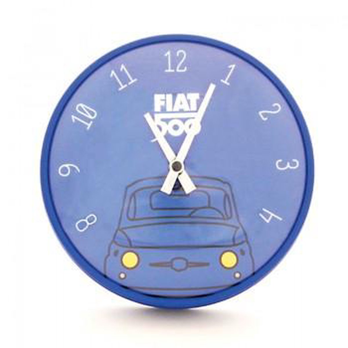 Fiat 500 blauwe wandklokclock