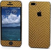 Xssive Sticker wrap Slangen Print Goud voor Apple iPhone 5 / 5s / SE Duo Pack - 2 stuks