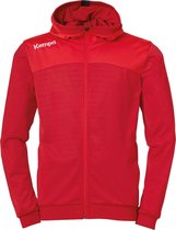 Kempa Emotion 2.0 Hooded  Sportjas - Maat 164  - Unisex - rood