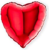 Folieballon hart rood (46cm)