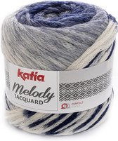 Katia Melody Jacquard blauw-ecru