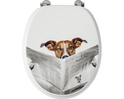 Allibert wc-bril BUSINESS DOG - MDF -  verchroomde scharnieren - Decor
