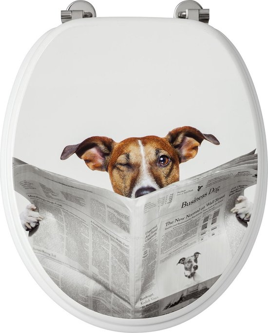 Allibert wc-bril BUSINESS DOG - MDF -  verchroomde scharnieren - Decor