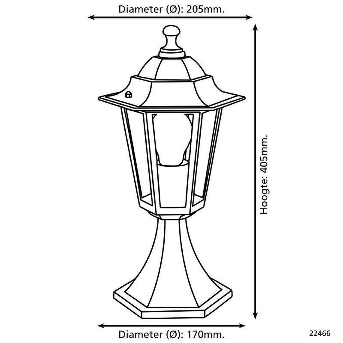 Eglo Laterna 5 - Éclairage extérieur - Piquet de jardin - 1 lumière - Blanc