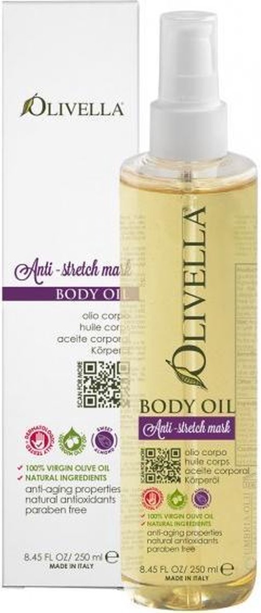 Olivella Bodyolie met veel olijfolie - Anti -Stretch ( herstellende zwangerschap massage olie ) 250ml