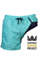 Panos Emporio Meander Short 12571 Green Holiday | Maat M | Groen | Mannen Zwembroek | Zwemshort met ritsen | Zwemshort naar zwemslip | Award winning designer zwembroek | Sneldrogen