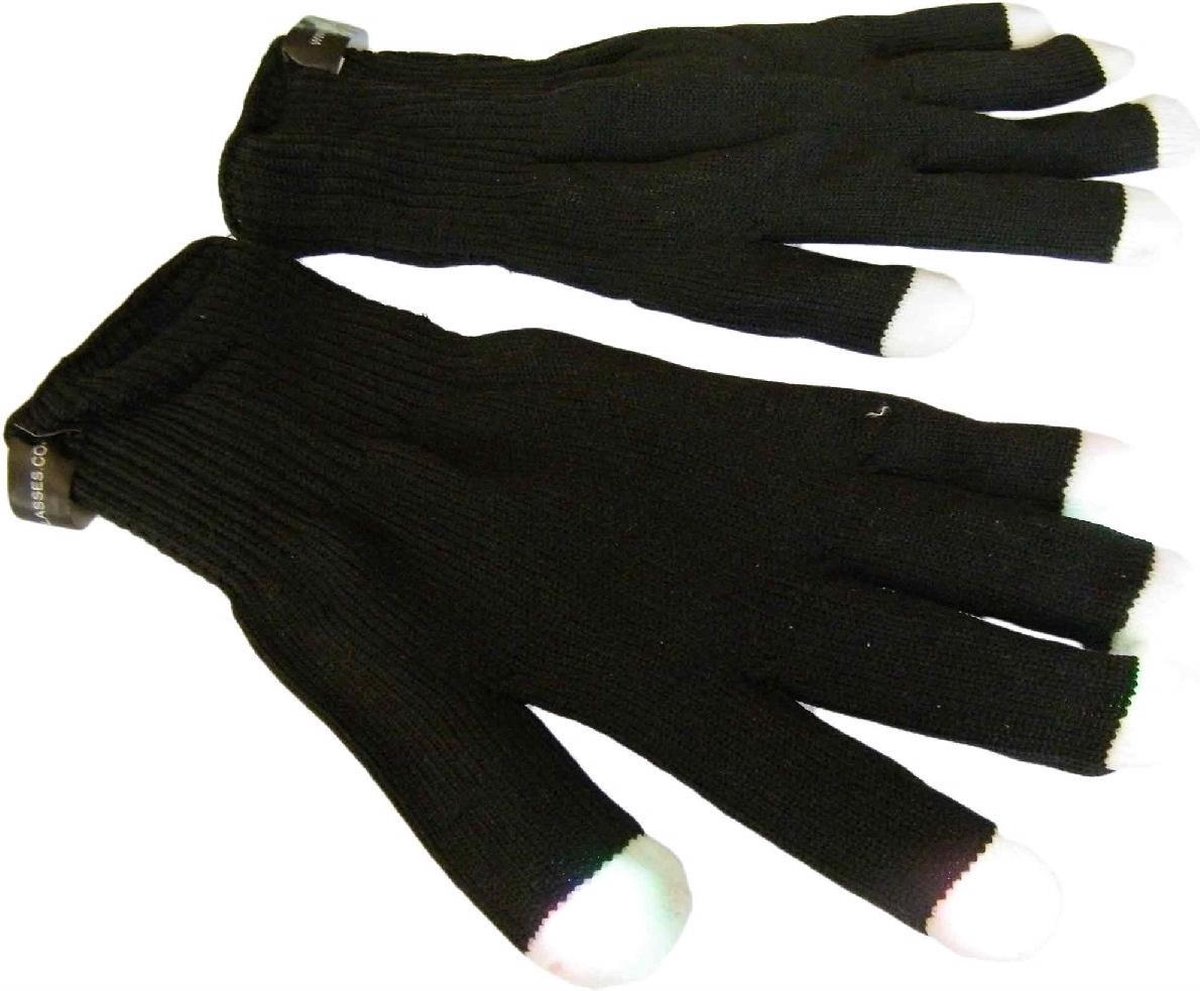 LED lampjes handschoenen gemengde kleuren - set van 2 stuks zwart | bol.com