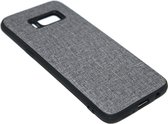 Stoffen hoesje grijs Geschikt voor Samsung Galaxy S8