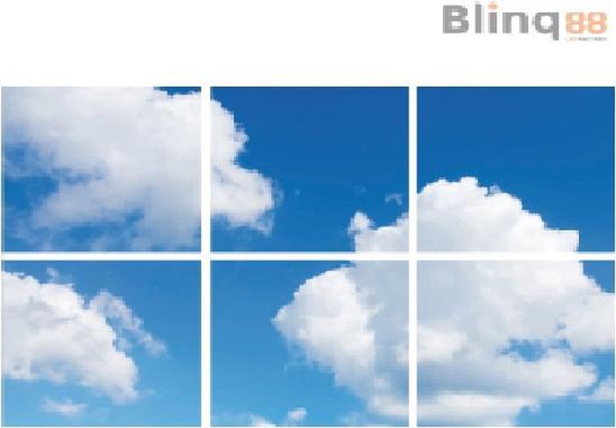 Wolkenplafond LED Paneel - Fotoprint Afbeelding Wolk - Geprint op 6 Platen - 595x595