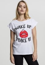 Mister tee wake up tee in kleur wit t-shirt in maat XS