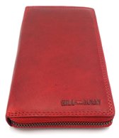 Hill Burry - VL77706 -2080 - echt leren - grote - dames - leder- rits portemonnee - stevig - chique - uitstraling - vintage leder- rood
