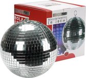 HQ-Power Disco spiegelbol Ø 20 cm, spectaculaire lichteffecten voor feestjes, veilig ophangsysteem en facetglas, dansvloer accessoire voor disco en meer