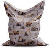 Zitzak Construction Small - Grijs/Geel