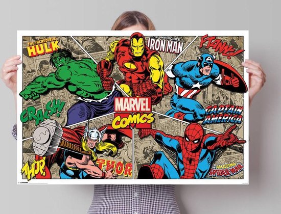 REINDERS Marvel Superhelden - - 91,5x61cm Poster | bol
