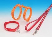 Nobby halsband kitty met kitty cat opdruk oranje - 1 st