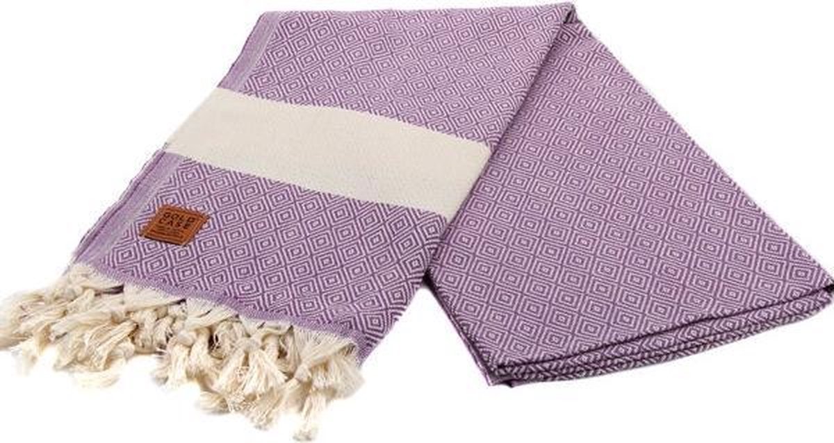 Gold Case Premium Group 100% Cotton Multi-Purpose Peshtemal Towel - Loincloth - Hermes Purple