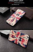 Design 3D Softcase Hoesje - iPhone 6/6S - England Lady