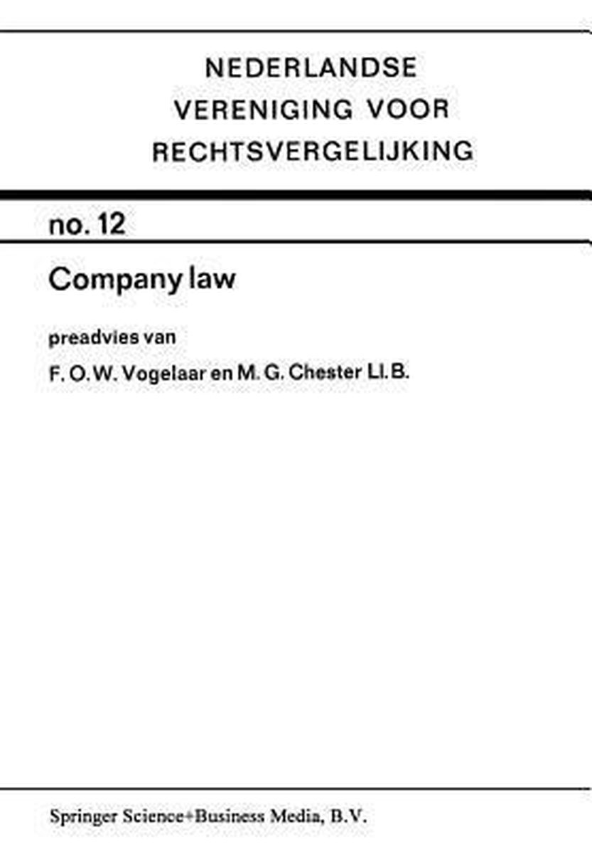 Bol Com Company Law Floris O W Vogelaar Boeken