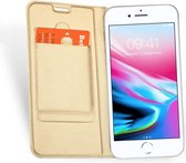 Hoesje geschikt voor Apple iPhone 8 - Lederen Wallet Hoesje Goud 360 Graden Beschermend Telefoonhoesje