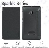 Nillkin Leather Case Microsoft Lumia 435 - Sparkle Series - Black