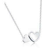 Cilla Jewels ketting Double Heart Verzilverd