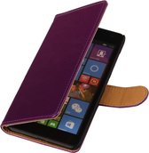 Paars pu leder booktype voor de Microsoft Lumia 535