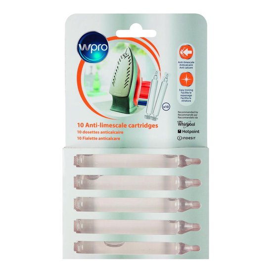 Wpro Ontkalker stoomstrijkijzer 10 cartridges