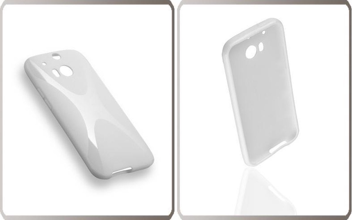 TPU Siliconen Case Cover Voor HTC One M8 X Design Wit
