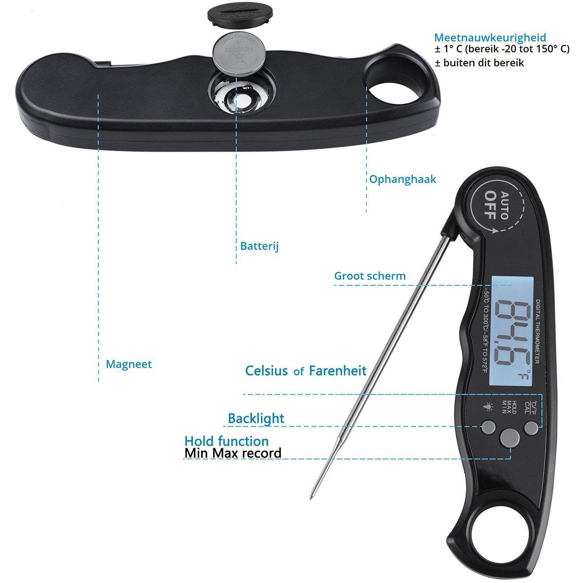 Digitale-thermometer, bak gadgets