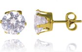 LGT Jewels Stud oorbellen Gold Edition Round 6mm