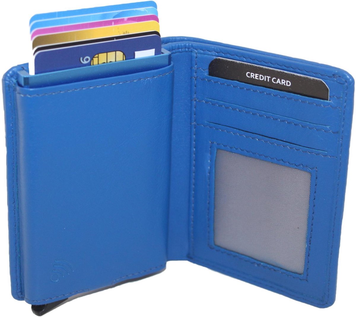 Patchi Portemonnee met Figuretta Cardprotector - met ritsje - Blauw