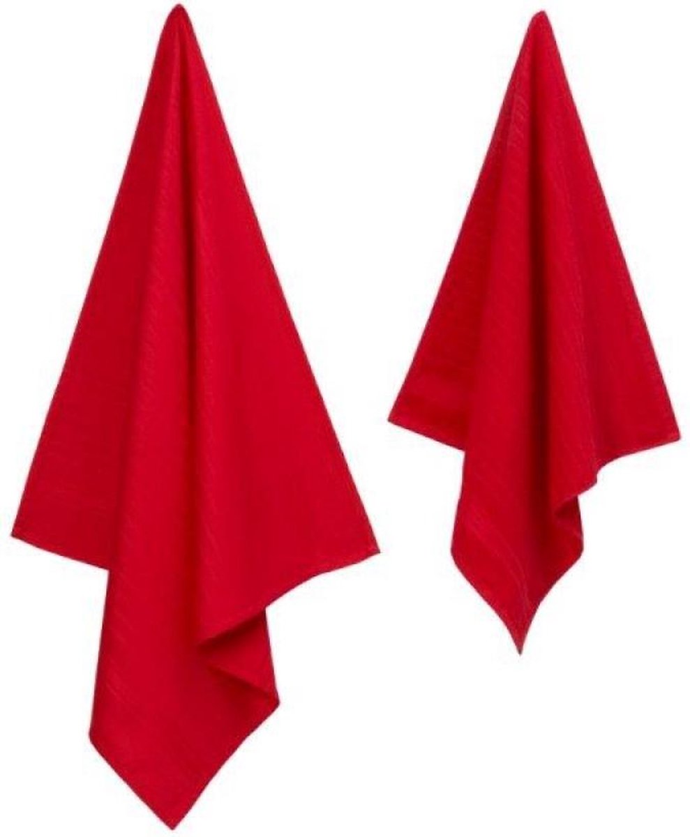 Jorzolino Solid Red keukenhanddoek (50 x 50 cm) - Jorzolino