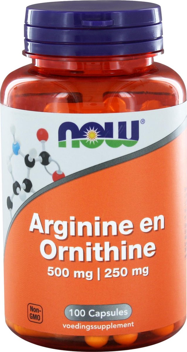 Goedkoopste Now Arginine & Ornithine 500/250 mg Capsules 100 st