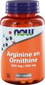 Now Arginine & Ornithine 500/250 mg Capsules 100 st